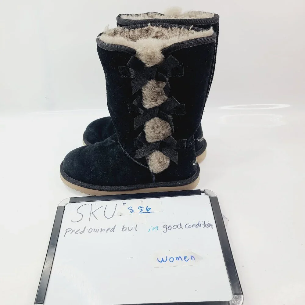 Koolaburra by UGG Women's Black Victoria 1015875 Mid-Calf Winter Boots Size US 7